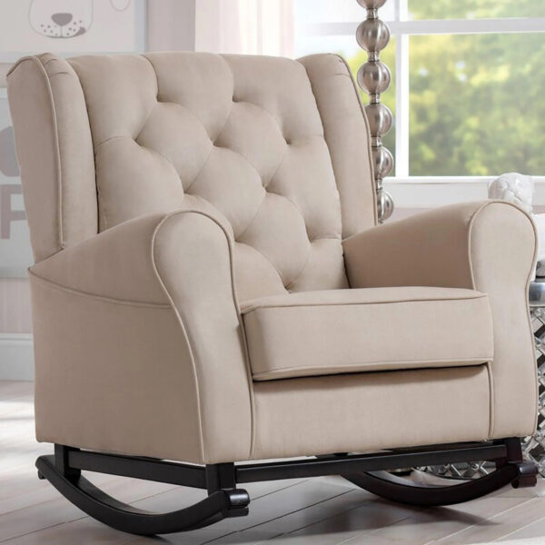 Furnish Lap Emma Wooden Rocking Chair ( (Beige)