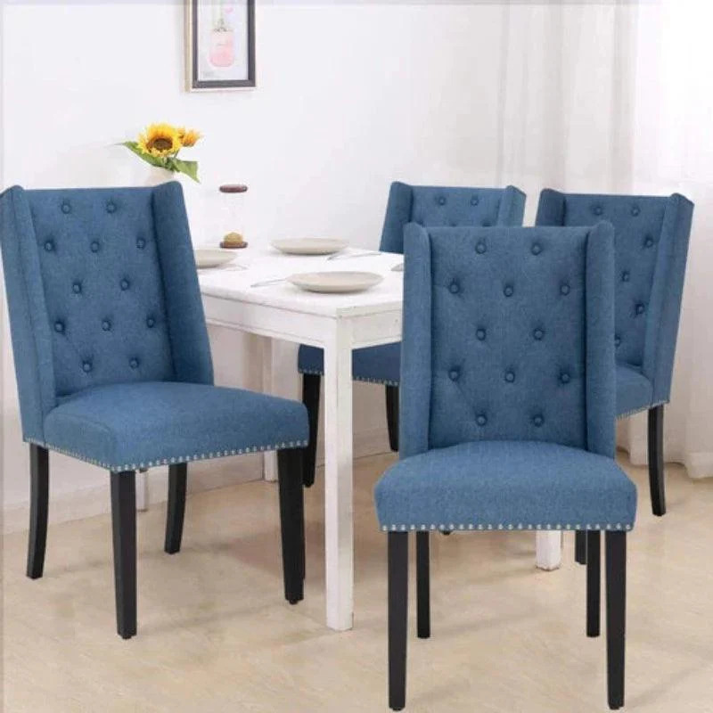 Furnish Lap Modern Comfortable Backrest Dining Chair For Living Room (Set of 4)