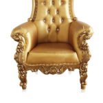 Furnish Lap High Back Banquet Party Restaurant Luxury Royal Dining Golden Throne Wedding Occasion Chairs