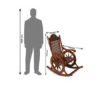 Furnish Lap Solid Sheesham Wood Grandpa Rocking Chair - Swing Chairs - Rolling Chairs