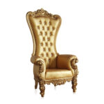 Furnish Lap High Back Banquet Party Restaurant Luxury Royal Dining Golden Throne Wedding Occasion Chairs 2