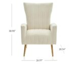 Furnish Lap Accent Armchairs in Metal Legs 2 - White
