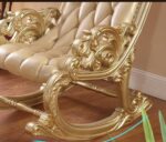 Furnish Lap Hand Carved Rocking Chair in Golden 7