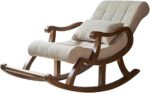 Furnish Lap Recliner Rocking Chair In Premium (Off White)