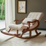Furnish Lap Recliner Rocking Chairs In Premium (Off White)