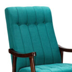 Furnish Lap Risco Rocking Chair With Button Tufted Back (Teal )