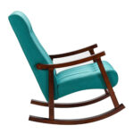 Furnish Lap Risco Rocking Chair With Button Tufted Back ( Teal )