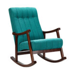 Furnish Lap Risco Rocking Chair With Button Tufted Back (Teal)