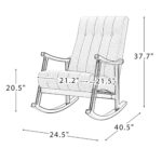 Furnish Lap Risco Rocking Chairs With Button Tufted Back (Teal)