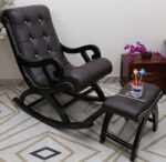 Furnish Lap Rocking Chairs with Foot Rest ( Walnut
