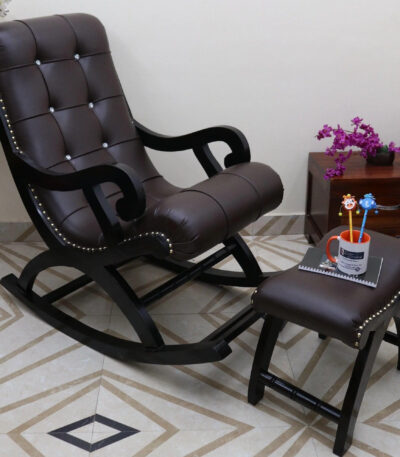 Furnish Lap Rocking Chairs with Foot Rest ( Walnut