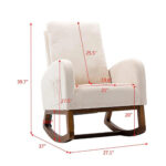 Furnish Lap Wooden Glider Rocking Chair(Beige Color)