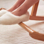 Furnish Lap Wooden Rocking Chair (Light Beige)