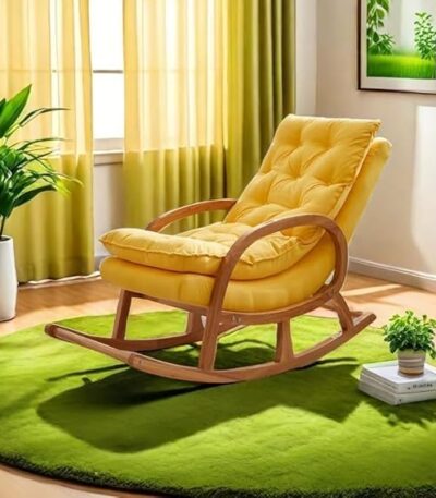 Furnish Lap Wooden Rocking Chair ( Muatard )