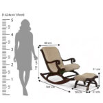 Furnish Lap Wooden Rocking Chair with Foot Rest ( Walnut)
