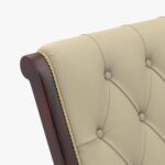 Furnish Lap - Solid Sheesham Wood Leatherate Rocking Chair for Adults for Living Room Cream 4