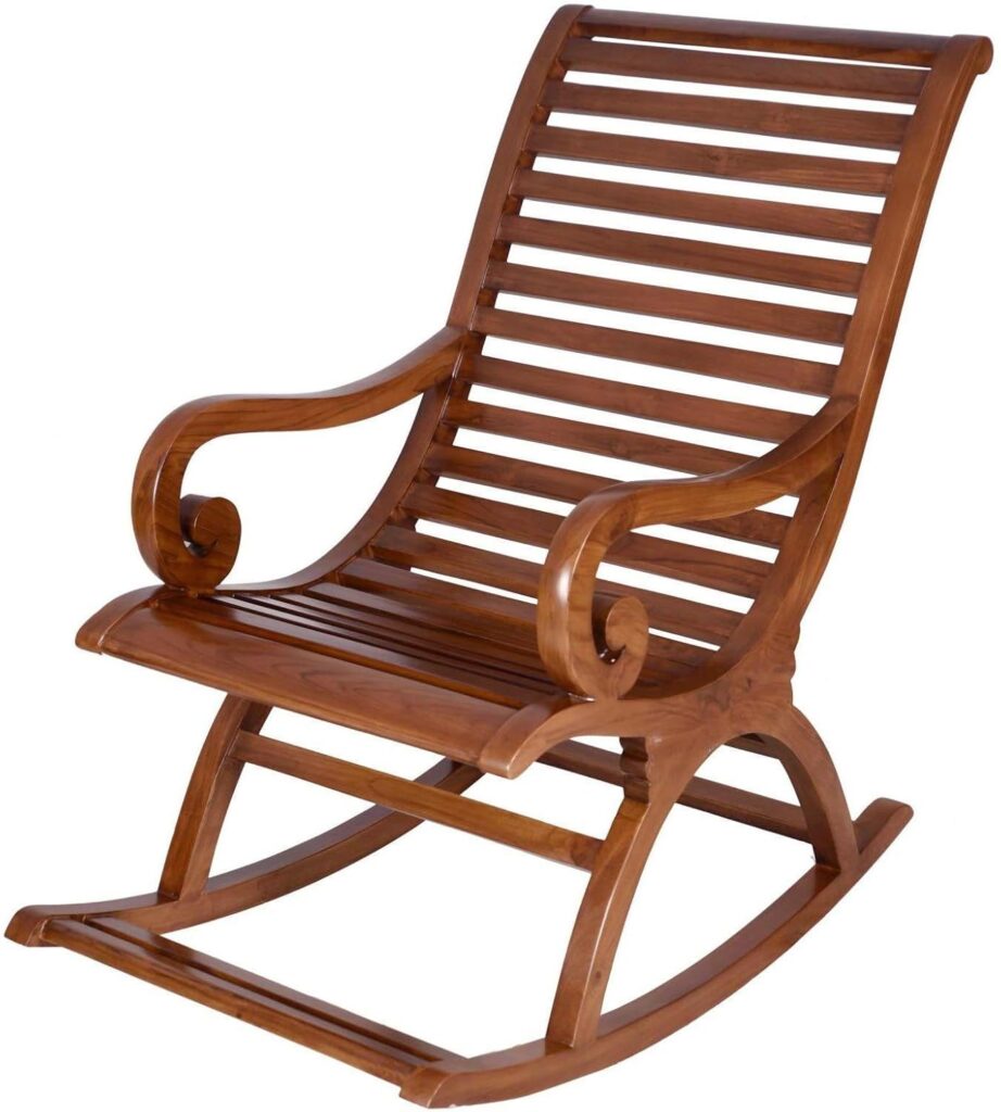 Furnish Lap - Solid Sheesham Wood Rocking Chair for Home